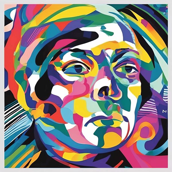 AIアートポスター カナブストラクド「ベーコン的有刺なき…」 Kanabstracd オリジナルアート作品 アート..