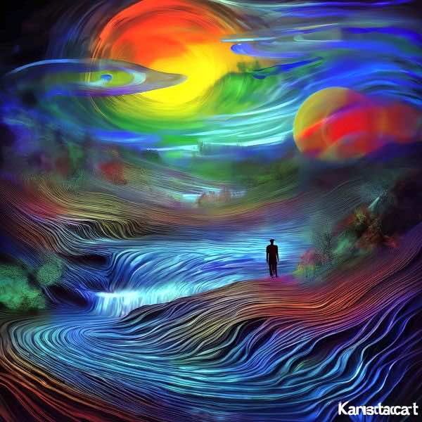 AIアートポスター カナブストラクド「弓なき±超現実と±感情」 Kanabstracd オリジナルアート作品 アートポスター アートプリント 壁掛けアート ウォールアート インテリア デジタルアート 現代アート