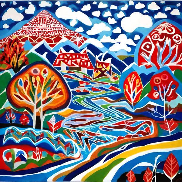 AIアートポスター カナ「非レンブラント的アニメなき…」 Yasusi Kanada オリジナルアート作品 アートポ..