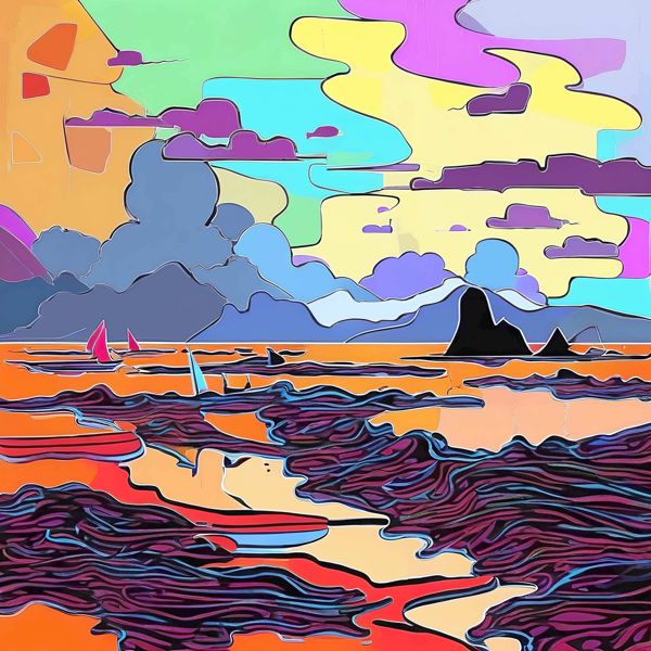 AIアートポスター カナブストラクド「リヒター的立体螺旋なき超現実」 Kanabstracd オリジナルアート作..