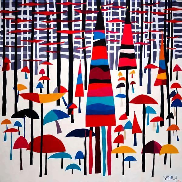 AIアートポスター カナ「非レンブラント的マンガなき…」 Yasusi Kanada オリジナルアート作品 アートポスター アートプリント 壁掛けアート ウォールアート インテリア デジタルアート 現代アート