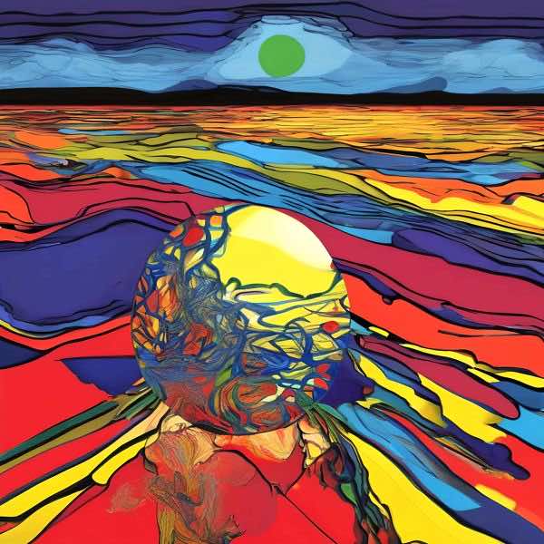 AIアートポスター カナブストラクド「アフ・クリント的立体螺旋なき超現実」 Kanabstracd オリジナルア..