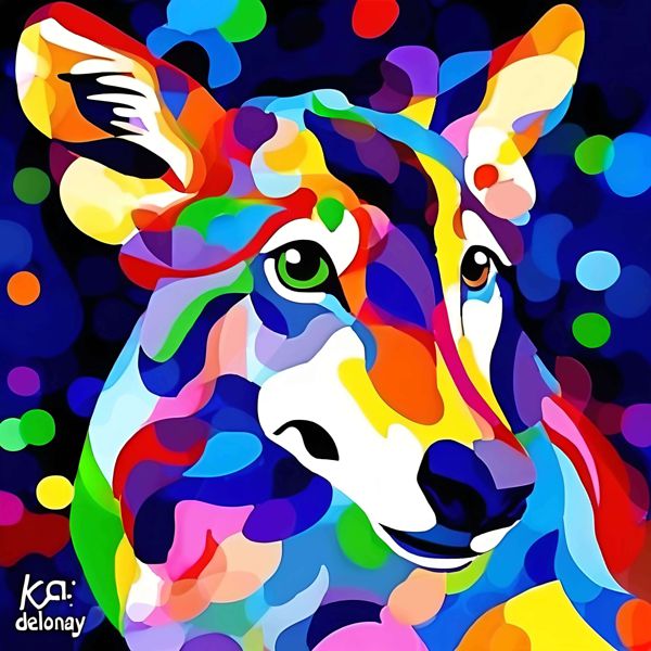 AIアートポスター カナブストラクド「ドロウネイ的有刺なき…」 Kanabstracd オリジナルアート作品 アー..