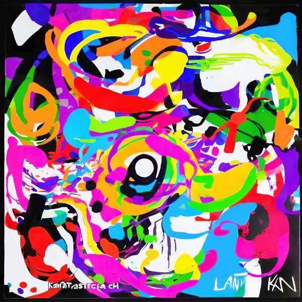 AIアートポスター カナブストラクド「有刺なき±超現実と±A」 Kanabstracd オリジナルアート作品 アートポスター アートプリント 壁掛けアート ウォールアート インテリア デジタルアート 現代アート