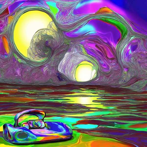 AIアートポスター カナブストラクド「Af Glint 的矢なき±超現実」 Kanabstracd オリジナルアート作品 ..