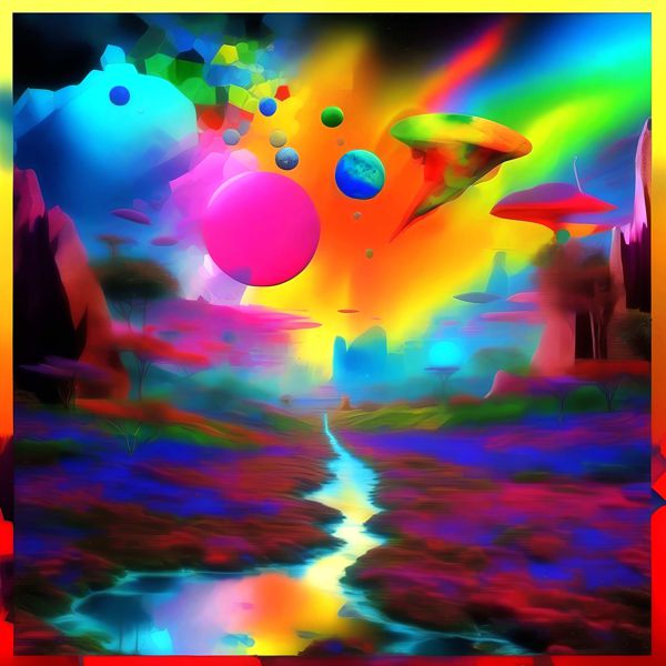 Rakuten - AIアートポスター カナブストラクド「Clint West 的結び目なき超現実」 Kanabstracd オリジナルアート作品 アートポスター アートプリント 壁掛けアート ウォールアート インテリア デジタルアート 現代アート