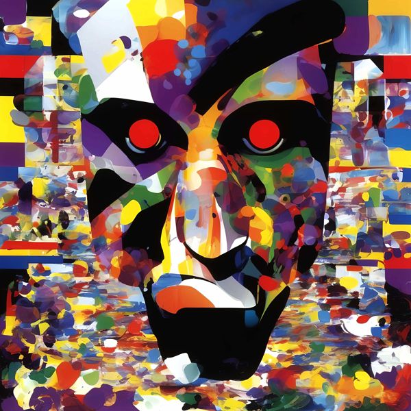 AIアートポスター カナブストラクド「有刺なき不条理リアリズム」 Kanabstracd オリジナルアート作品 ..