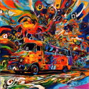 AIアートポスター ジムに影響されないカナブストラクドによる … オリジナルアート作品 アートポスター アートプリント インテリア