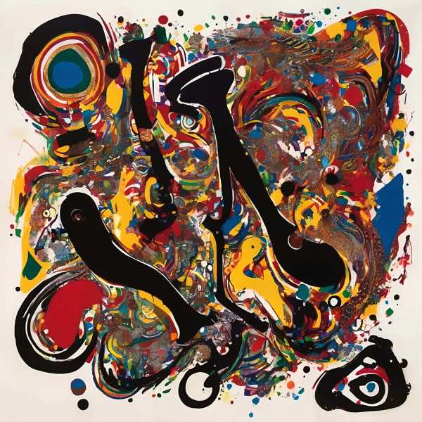 AIアートポスター カナブスタクド「ポロック的有刺なき…」 Kanabstacd オリジナルアート作品 アートポスター アートプリント 壁掛けアート ウォールアート インテリア デジタルアート 現代アート