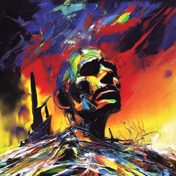 AIアートポスター カナブストラクド「弓なき±超現実と±悲劇」 Kanabstracd オリジナルアート作品 アー..