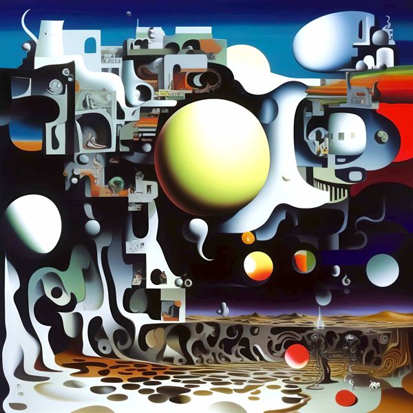 Rakuten - AIアートポスター カナブストラクド「矢なき超現実と±形而上学」 Kanabstracd オリジナルアート作品 アートポスター アートプリント 壁掛けアート ウォールアート インテリア デジタルアート 現代アート