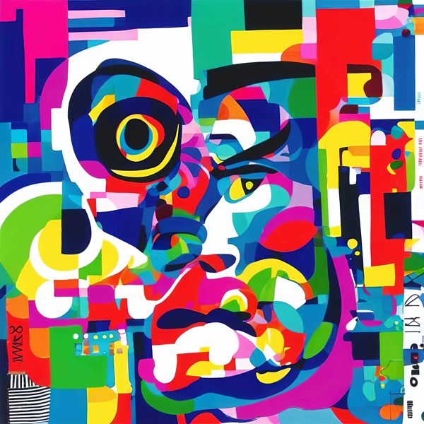 AIアートポスター 有刺の影響を排したカナブストラクドと否認されたフランシス・ベーコンの共作風… オリジナルアート作品 アートポスター アートプリント インテリア