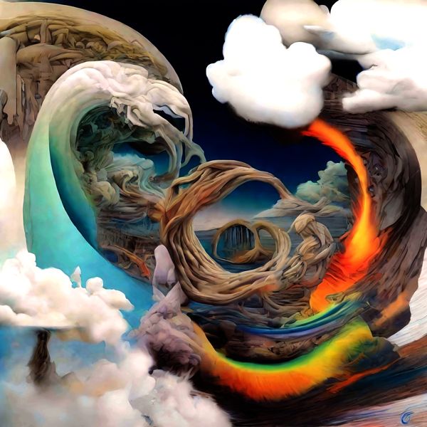 AIアートポスター カナブストラクド「ゆらいだ市松模様なき超現実」 Kanabstracd オリジナルアート作品..