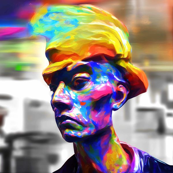 AIアートポスター カナブストラクド「アルチンボルド的有刺なき不条理リアリズム」 Kanabstracd オリジ..