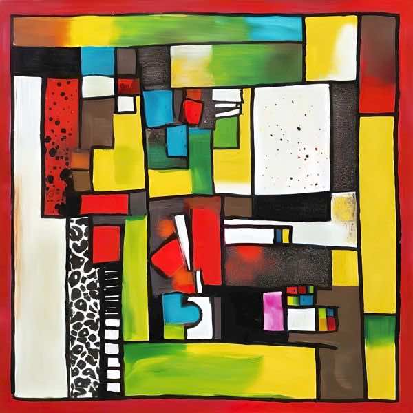 AIアートポスター カナブストラクド「メッツァンジェ的有刺なき…」 Kanabstracd オリジナルアート作品 ..