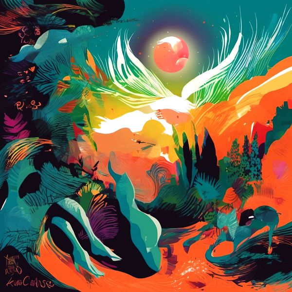 AIアートポスター カナブストラクド「セザンヌ・非モンドリアン的…」 Kanabstracd オリジナルアート作..