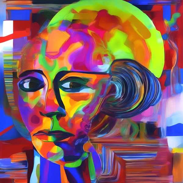 AIアートポスター カナブストラクド「メッツァンジェ的矢なき超現実」 Kanabstracd オリジナルアート作..