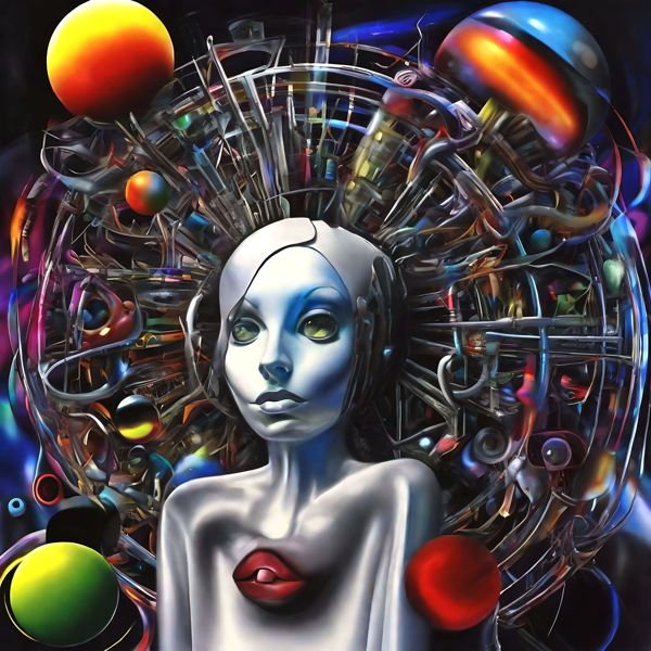 AIアートポスター カナブストラクド「渓斎英泉的超現実」 Kanabstracd オリジナルアート作品 アートポ..