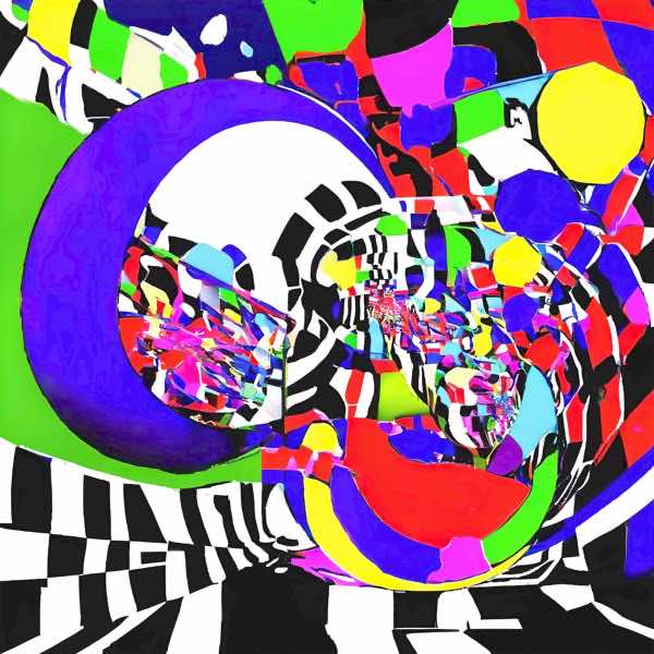 AIアートポスター カナブストラクド「バッラ的木目なき超現実」 Kanabstracd オリジナルアート作品 ア..