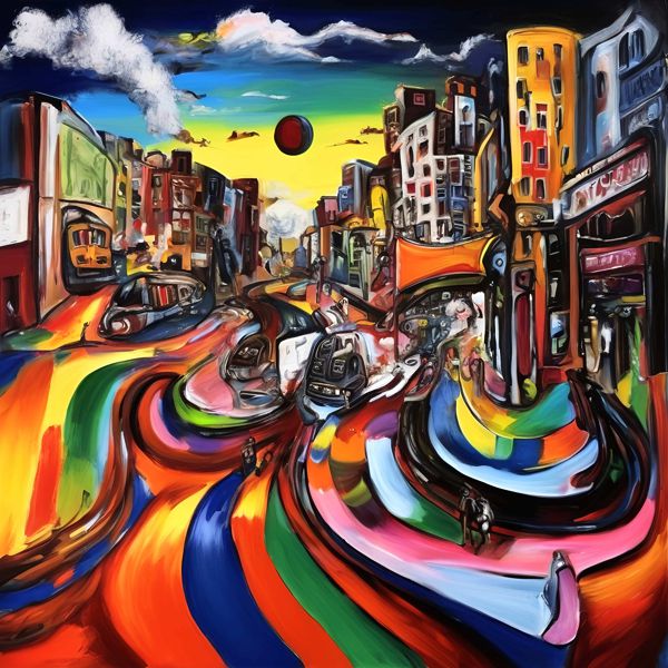 AIアートポスター カナブストラクド「網なき不条理リアリズム」 Kanabstracd オリジナルアート作品 ア..