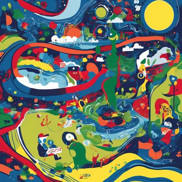 AIアートポスター カナブストラクド「ローランサン的矢羽根なき…」 Kanabstracd オリジナルアート作品 ..