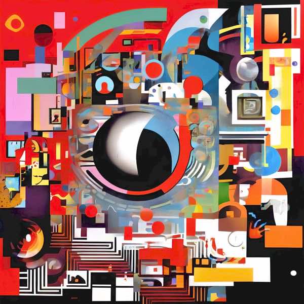 AIアートポスター カナブストラクド「ポロック的弓なき超現実」 Kanabstracd オリジナルアート作品 アートポスター アートプリント 壁掛けアート ウォールアート インテリア デジタルアート 現代アート