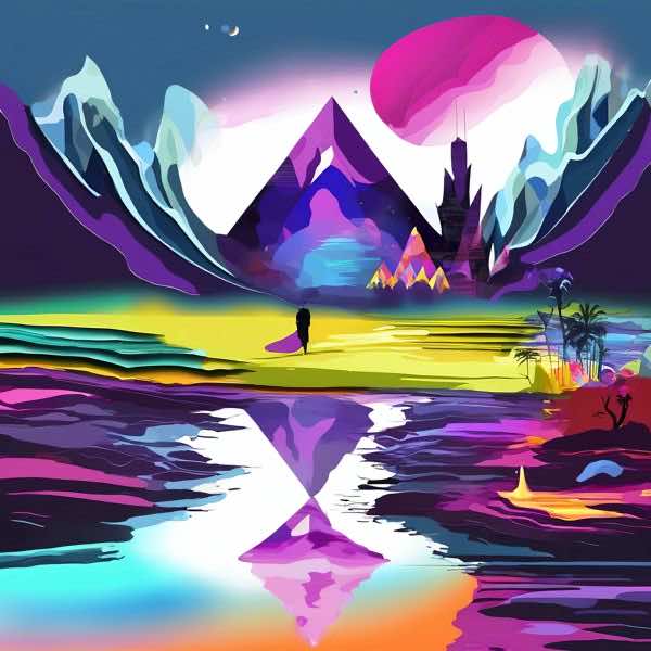 AIアートポスター カナブストラクド「H.ボス的結び目なき超現実」 Kanabstracd オリジナルアート作品 ..