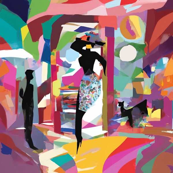 AIアートポスター カナブストラクド「マチス的結び目なき±超現実」 Kanabstracd オリジナルアート作品 ..