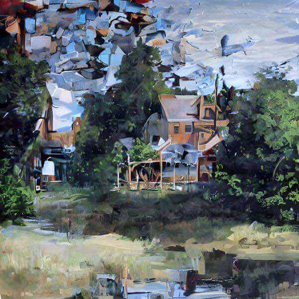 AIアートポスター コリン・ジョンソンに学んだ 「風景」 オリジナルアート作品 アートポスター アートプリント 壁掛けアート ウォールアート インテリア デジタルアート 現代アート