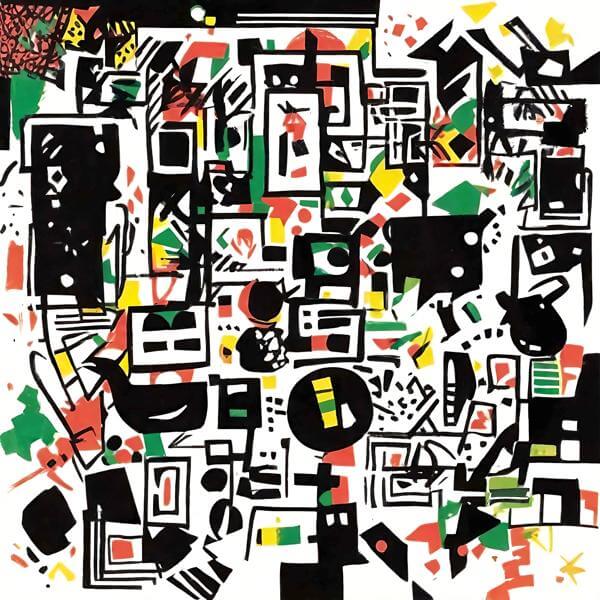 AIアートポスター 巻雲に影響されないカナブストラクドによる … オリジナルアート作品 アートポスター アートプリント インテリア