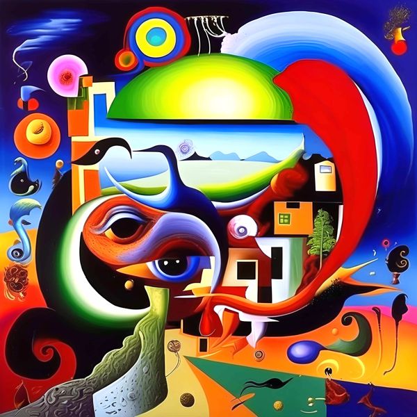 AIアートポスター カナブストラクド「有刺なき現代と超現実」 Kanabstracd オリジナルアート作品 アー..