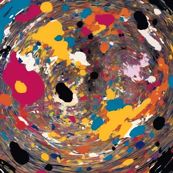 AIアートポスター カナブスタクド「ポロック的…」 Kanabstacd オリジナルアート作品 アートポスター ア..