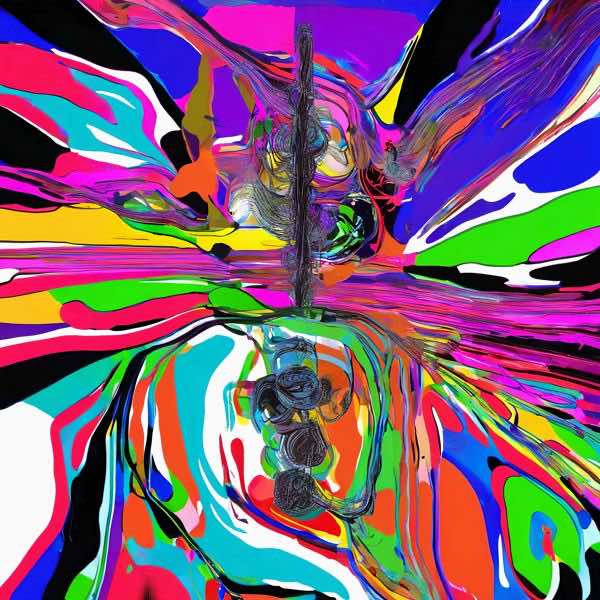 AIアートポスター カナブストラクド「弓なき±超現実と±悲しみ」 Kanabstracd オリジナルアート作品 アートポスター アートプリント 壁掛けアート ウォールアート インテリア デジタルアート 現代アート