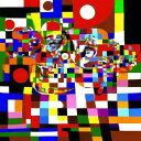 AIアートポスター 不条理リアリズムに影響され有刺に影響されないカナブストラクドとクレーとによる… オリジナルアート作品 アートポスター アートプリント インテ...