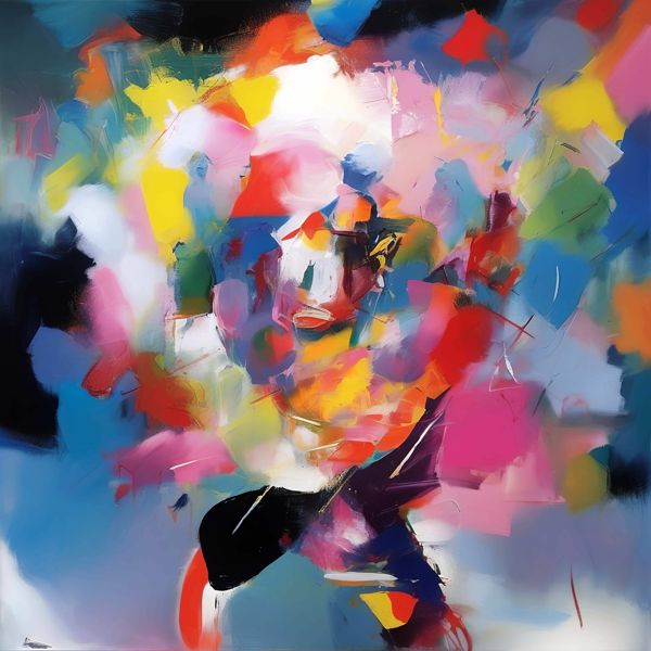 AIアートポスター カナブストラクド「ベーコン的木目なき…」 Kanabstracd オリジナルアート作品 アート..