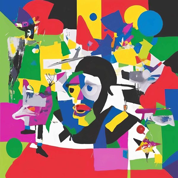 AIアートポスター 木目の影響を排したカナブストラクドと否認されたフランシス・ベーコンの共作風… オリジナルアート作品 アートポスター アートプリント インテリア