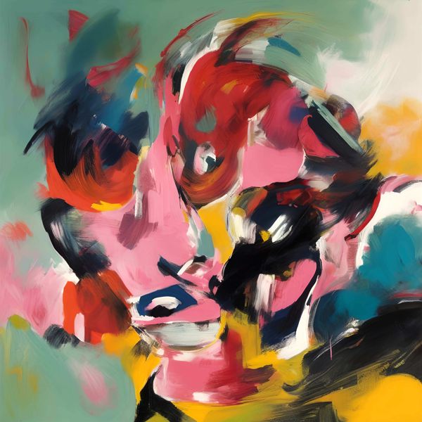 AIアートポスター カナブストラクド「ベーコン的網なき…」 Kanabstracd オリジナルアート作品 アートポ..