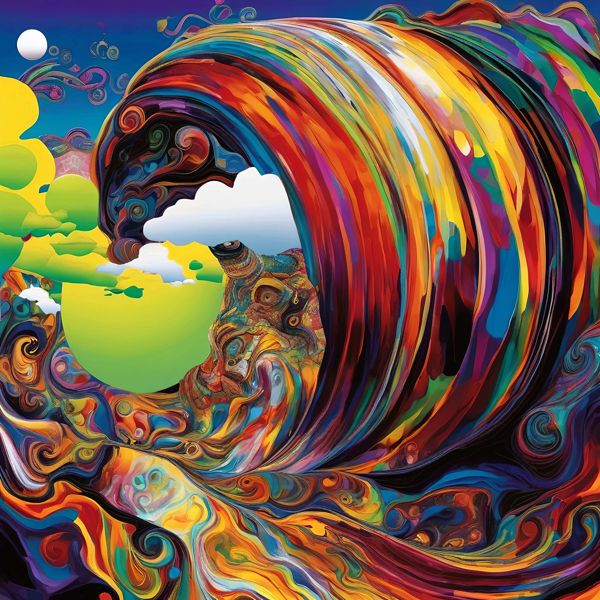 AIアートポスター カナブストラクド「リヒター的矢なき不条理主義」 Kanabstracd オリジナルアート作品..