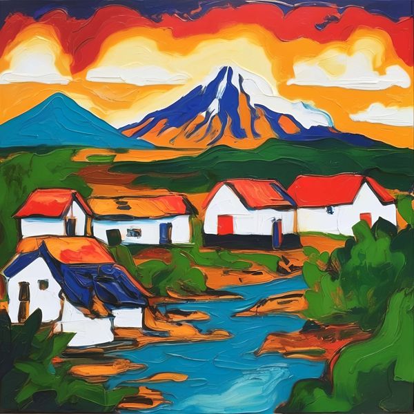 AIアートポスター カナブストラクド「ドゥロウネイ的網なき…」 Kanabstracd オリジナルアート作品 アー..