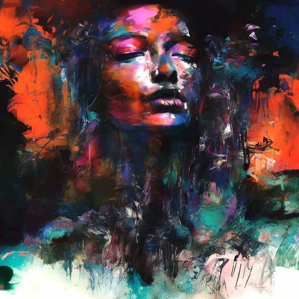 AIアートポスター カナブストラクド「弓なき±超現実と±悲しみ」 Kanabstracd オリジナルアート作品 ア..