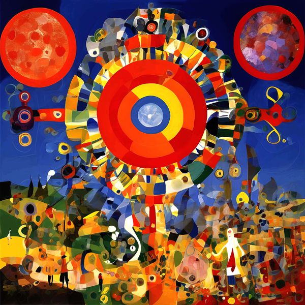 AIアートポスター カナブストラクド「パイカッソン的免疫」 Kanabstracd オリジナルアート作品 アートポスター アートプリント 壁掛けアート ウォールアート インテリア デジタルアート 現代アート