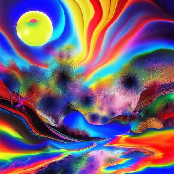 AIアートポスター カナブストラクド「不合理や市松模様なき超現実」 Kanabstracd オリジナルアート作品..