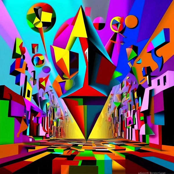 Rakuten - AIアートポスター カナブストラクド「非北斎的超現実」 Kanabstracd オリジナルアート作品 アートポスター アートプリント 壁掛けアート ウォールアート インテリア デジタルアート 現代アート