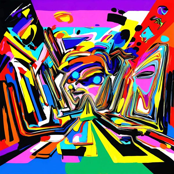 AIアートポスター カナブストラクド「網なき不条理リアリズム」 Kanabstracd オリジナルアート作品 ア..