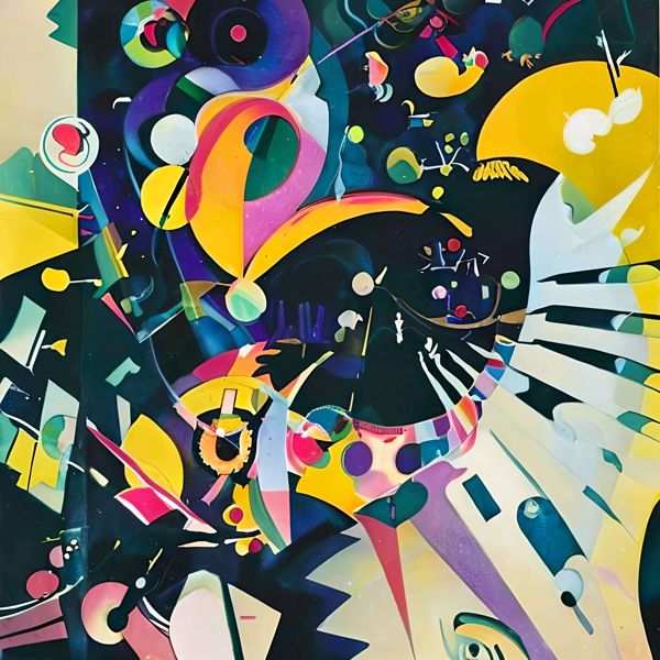 Rakuten - AIアートポスター 表現主義を禁じられたカンディンスキー風 … オリジナルアート作品 アートポスター アートプリント 壁掛けアート ウォールアート インテリア デジタルアート 現代アート