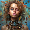 AIアートポスター 東洲斎写楽に影響されないカナによる … オリジナルアート作品 アートポスター アートプリント インテリア