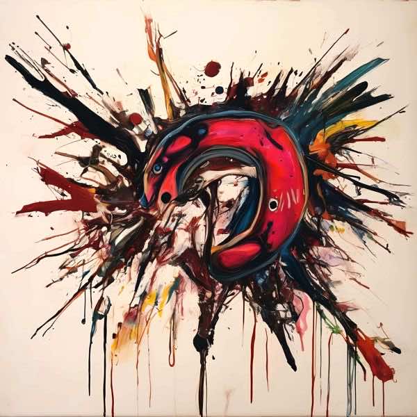 AIアートポスター カナブスタクド「ポロック的網なき…」 Kanabstacd オリジナルアート作品 アートポス..