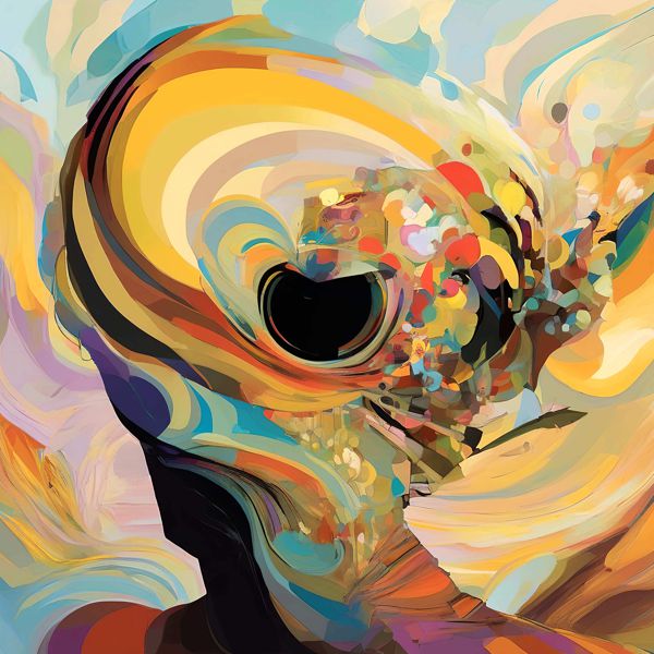 AIアートポスター カナブストラクド「アフ・クリント的結び目なき±超現実」 Kanabstracd オリジナルア..