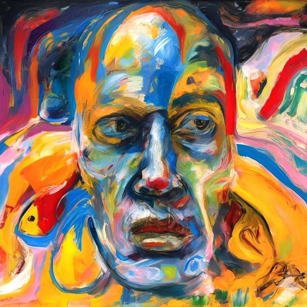 最初の商品画像がポスターの全体図です．2 番めの商品画像として中央部分の拡大図をのせています． 【GPT5/4o による解説】 (正確でない場合がありますので，ご注意ください.) この絵は，色彩の大胆な使用と表情の強調が特徴的で，表現主義やフォーヴィスムの影響を受けているように見えます． 特に，色彩の自由な使い方はアンリ・マティスやエドヴァルド・ムンクの作品を思わせます． 顔のディテールは，感情を強く表現するために歪められており，観る者に強い印象を与えます． 背景の色彩もまた，人物の内面的な感情を反映しているかのように，動的でエネルギッシュです． 全体として，感情の深さと複雑さを視覚的に表現することに成功している作品です． 【購入方法・サイズなどについて】 サイズはつぎのうちのいずれかを上記の商品リストで選択してください．いずれも正方形です．・500 mm × 500 mm． ・400 mm × 400 mm． ・300 mm × 300 mm． ・250 mm × 250 mm (紙は 300 mm × 300 mm．余白つき)． ・200 mm × 200 mm． オンデマンドで印刷します (受注生産です) が，基本的に 1 週間以内に発送します． 300 mm と 250 mm のものは楽天，アマゾン，ニトリ，ハンズ，無印良品などで販売されている内寸 30 cm 角のフレームにちょうとおさまります． この商品にはフレームは付属せず販売もしていません． 【画像の制作方法】 制作者と AI (AI アート作成用のプログラム Stable Diffusion XL 1.0 (1024)) とからなるアートユニット カナブストラクド によるアートポスターです．そのプログラムに「Kanabstracd 3D Dali」ということば (prompt) をあたえて創造させました． 負のプロンプトとして「Dali coarse_mesh」を指定しています． AI アートでは通常 A6 サイズ相当くらい (縦横 500〜1000 ピクセルくらい) の荒い画像しかつくれないので，超解像という技術をつかって原画より解像度を 4〜8 倍に (こまかく) しています． ただし，上の商品画像の解像度は原画と同程度なのでご注意ください． これらのポスターは通常の AI アートとはちがう独自の方法を使って作っています． AI アートは AI にプロンプト (または呪文) とよばれる英語の記述をあたえて作画した画像ですが， Stable Diffusion，DALL・E 2，Midjourney などの AI プログラムによって 2022 年に爆発的に普及しました． AI アートで望む画像を作るために通常は比較的細かい指示を与えます． しかしデイシンではおもに 1〜4 語程度の短いことばや造語を Stable Diffusion XL 1.0 (1024) を使用している OpenArt，NightCafe などのウェブサイトで使用して，そのプログラムがもつ知識をいかして自由に (ジェネラティブに，創発的に) 画像をつくらせています． コントラストの調整等はしていますが，描きなおさせたり加筆したりするようなことはしていません． こうやって作られる「意図しない」画像も「AI アート」とは呼ばれるものの，かならずしもアートとはいえないと考えています． しかし，思いもよらない画像や特定の画家風の部分がありながらその作品とはちがうスタイルの画像，模様やステンドグラスに埋め込まれた猫など，様々な興味ぶかい画像がつくれます． 【キーワード】 AIアート, AI画家, 画像生成AI, 人工知能アート, コンピュータアート, コンピュータ・アート, デジタルアート, メディアアート, Stable Diffusion, ジェネラティブアート, ジェネレーティブアート, 創発的, 生成的, アート・ジェネレータ, インテリア, ウォールアート, アートポスター, アートプリント, オリジナルポスター 【著作権に関する注記】 この画像は ISAP 手法にもとづいて AI が生成したものです．特定の現存作家または既存作品の模倣・再現を意図するものではありませんが，お気づきの点がありましたら info@dasyn.com にご連絡ください．AI を使って造った気軽に楽しめるアートポスター AI とともに描いた様々な絵でお部屋をかざってみませんか? AI アートでさまざまな絵画を創造しました．人だけでは描くのが難しいオリジナル作品をお求めやすい価格で提供します．壁にならべて貼ったり，気分にあわせて貼りかえてみることもできます．