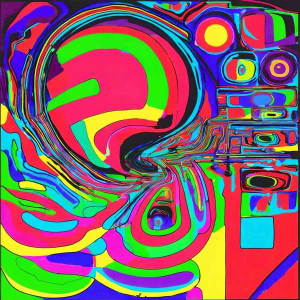 AIアートポスター カナブストラクド「Glee 的弓なき±超現実」 Kanabstracd オリジナルアート作品 アートポスター アートプリント 壁掛けアート ウォールアート インテリア デジタルアート 現代アート